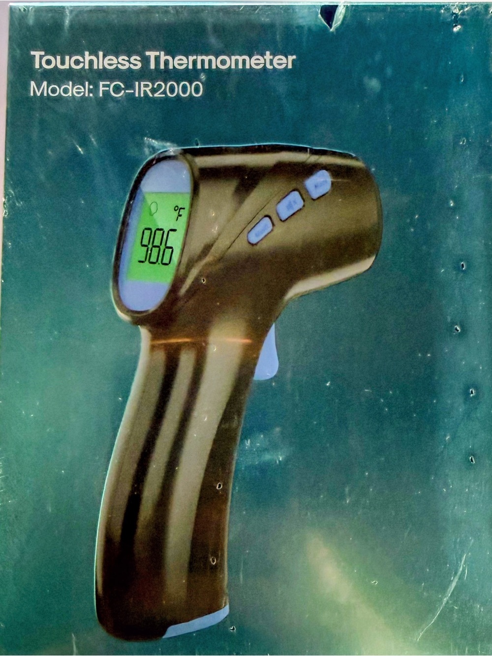Touchless Thermometer FC-IR2000 - Black/Blue Non-Contact Infrared